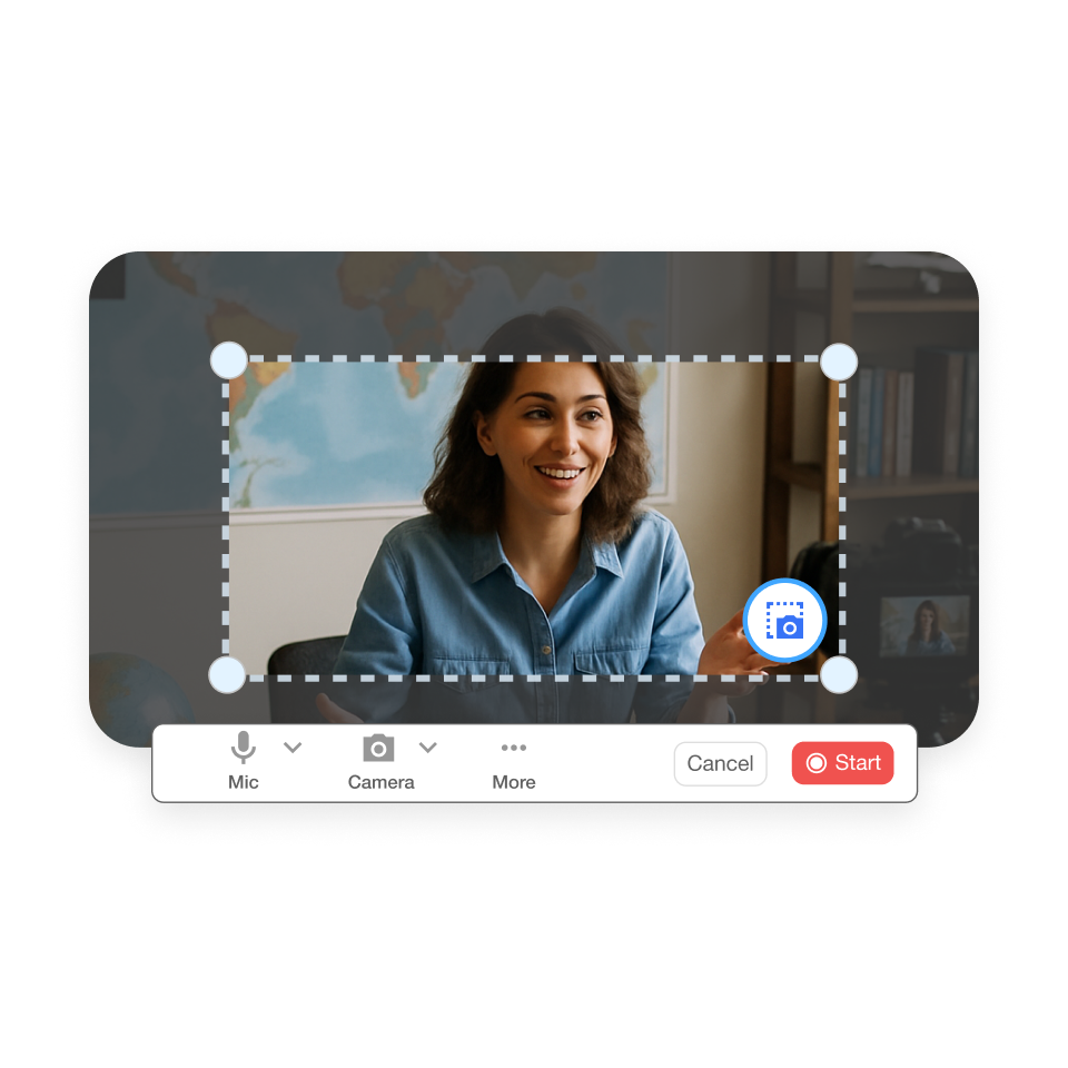 Record destination intros with Visla—clips saved to Workspace for a travel agency video maker